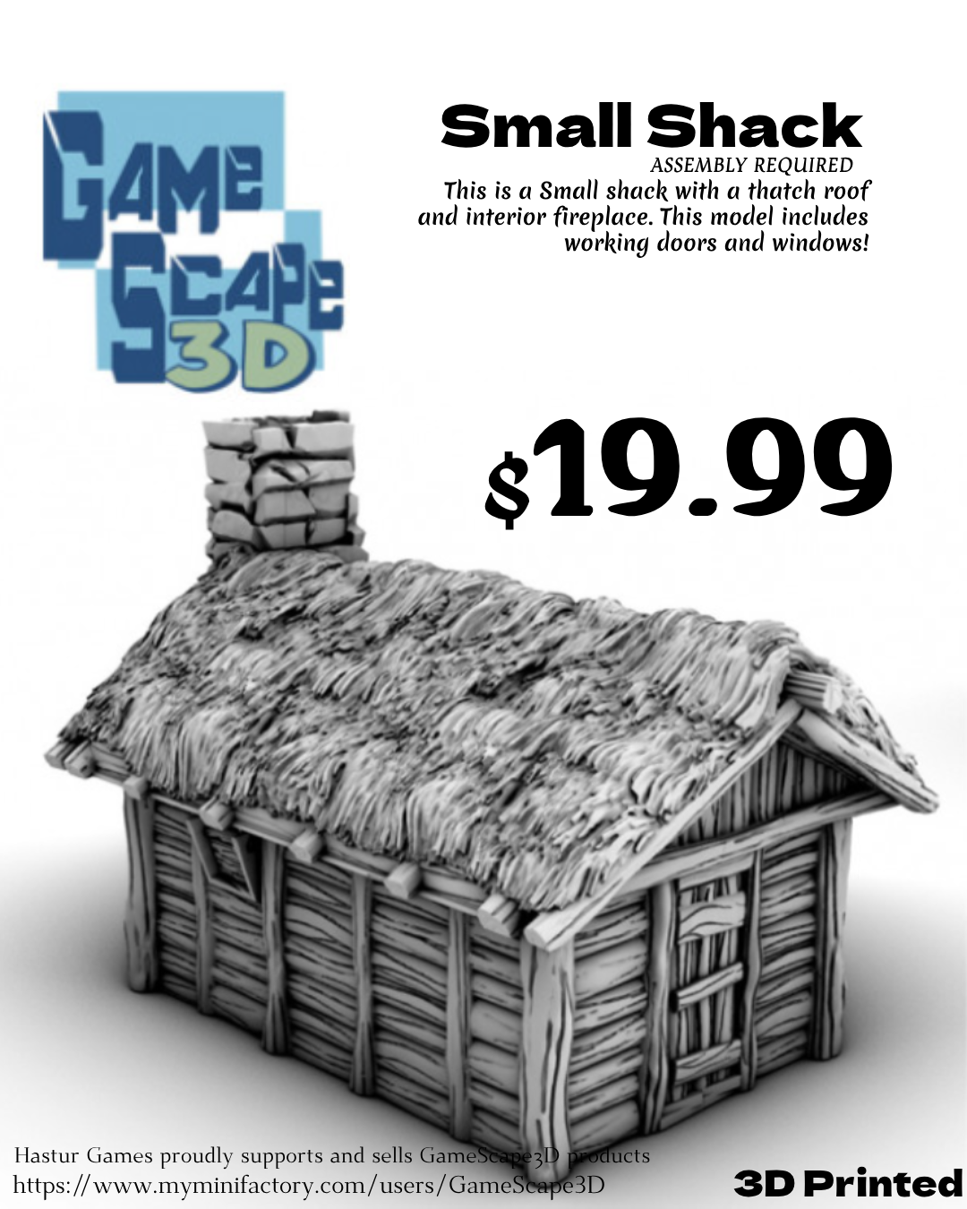 GameScape3D Terrain - Small Shack